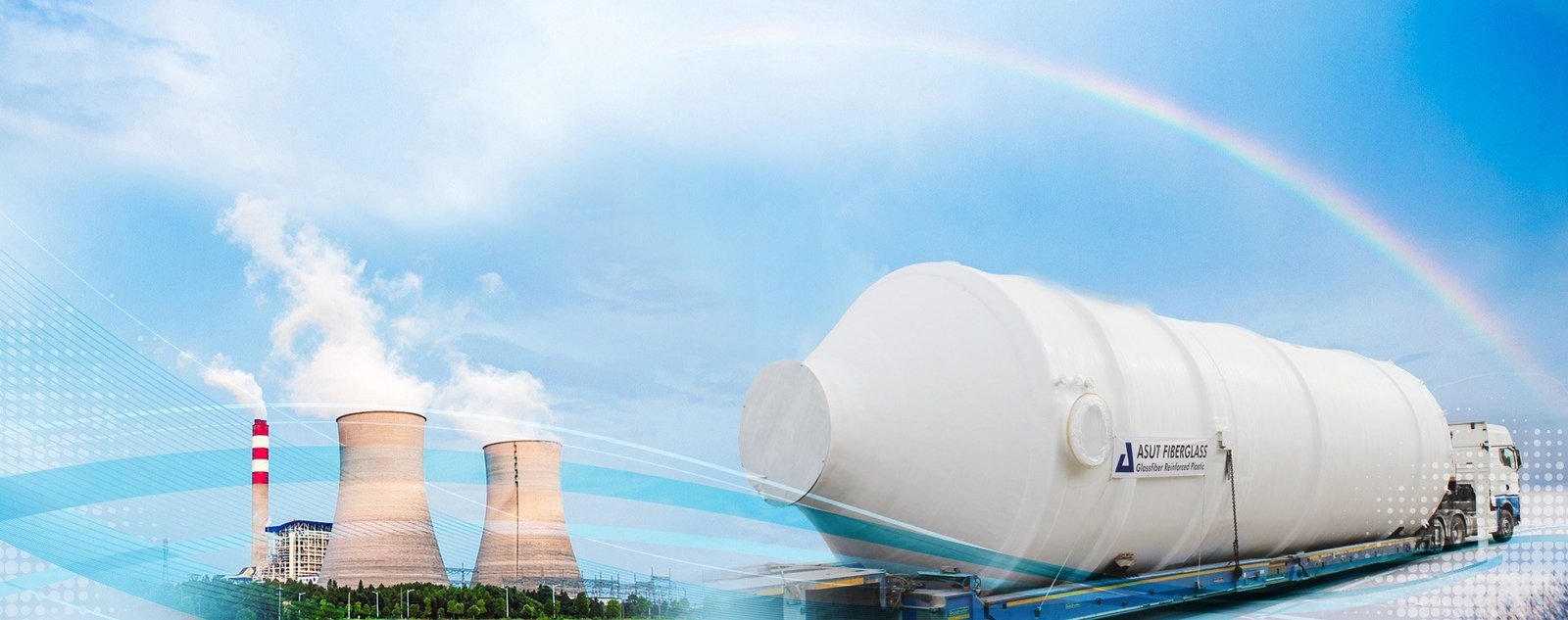 Enerji santrali sahasında CTP tank
